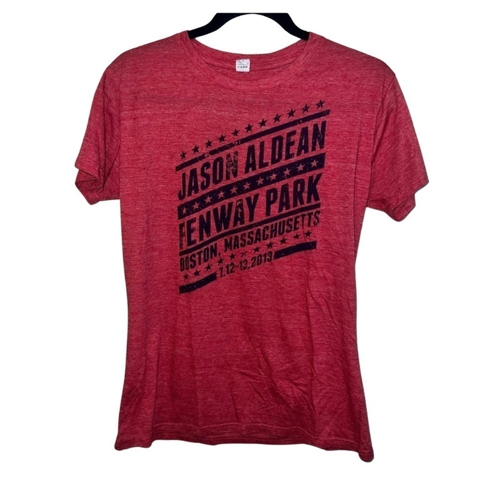 Jason Aldean Fenway Park XL Red Concert T-Shirt – Boston, Massachusetts 2013